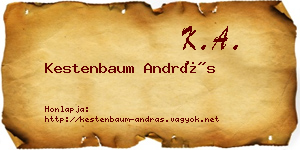 Kestenbaum András névjegykártya