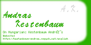 andras kestenbaum business card